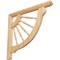 Ekena Millwork 1 1/2"W x 12"D x 12"H Crendon Wagon Wheel Bracket, Red Oak BKT01X12X12CRRO - alternate 1